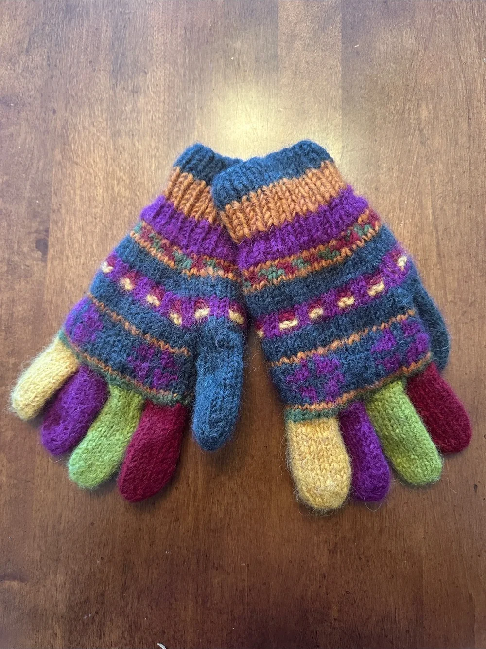 Namaste wool fleece lined gloves OS